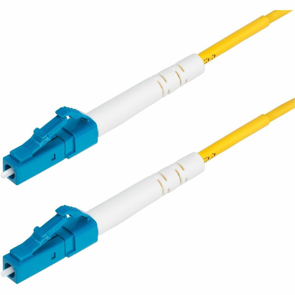 StarTech.com 2m (6.6ft) LC to LC (UPC) OS2 Single Mode Simplex Fiber Optic Cable, 9/125&micro;m, 40G/100G, LSZH Fiber Patch Cord - SPSMLCLC-OS2-2M