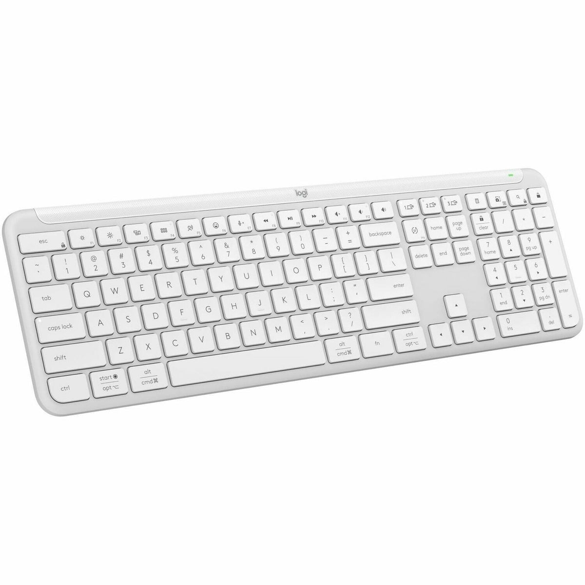 Logitech Signature Slim K950 Wireless Keyboard, Sleek Design, Switch Typing Between Devices, Quiet Typing, Off-white - 920012429