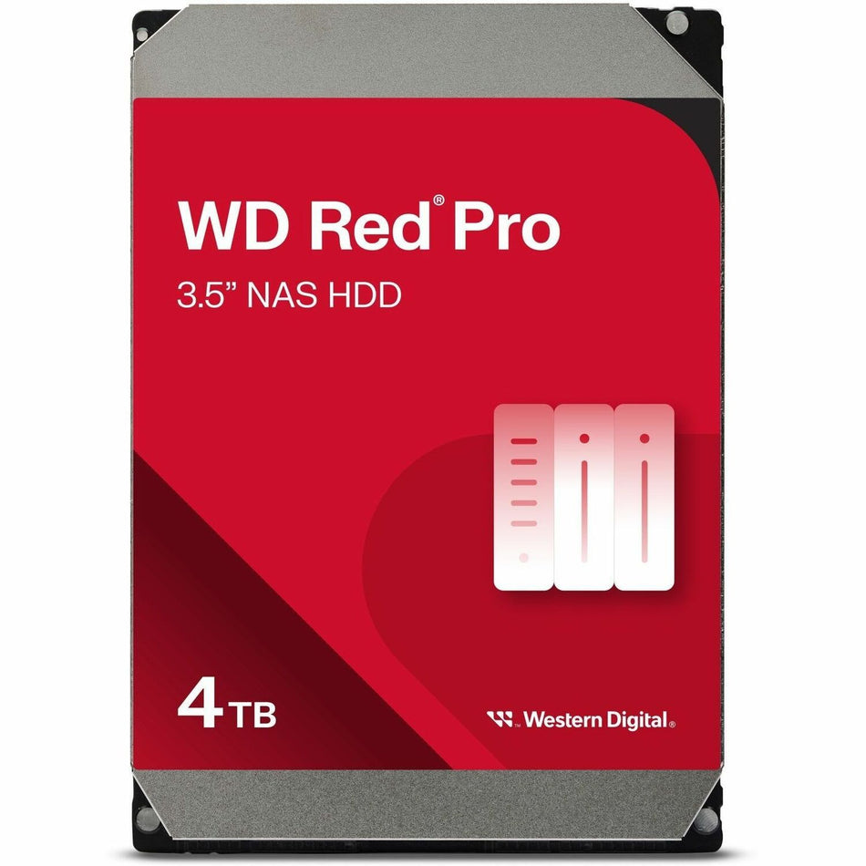 WD Red Pro WD4005FFBX 4 TB Network Hard Drive - 3.5" Internal - SATA (SATA/600) - Conventional Magnetic Recording (CMR) Method - WD4005FFBX