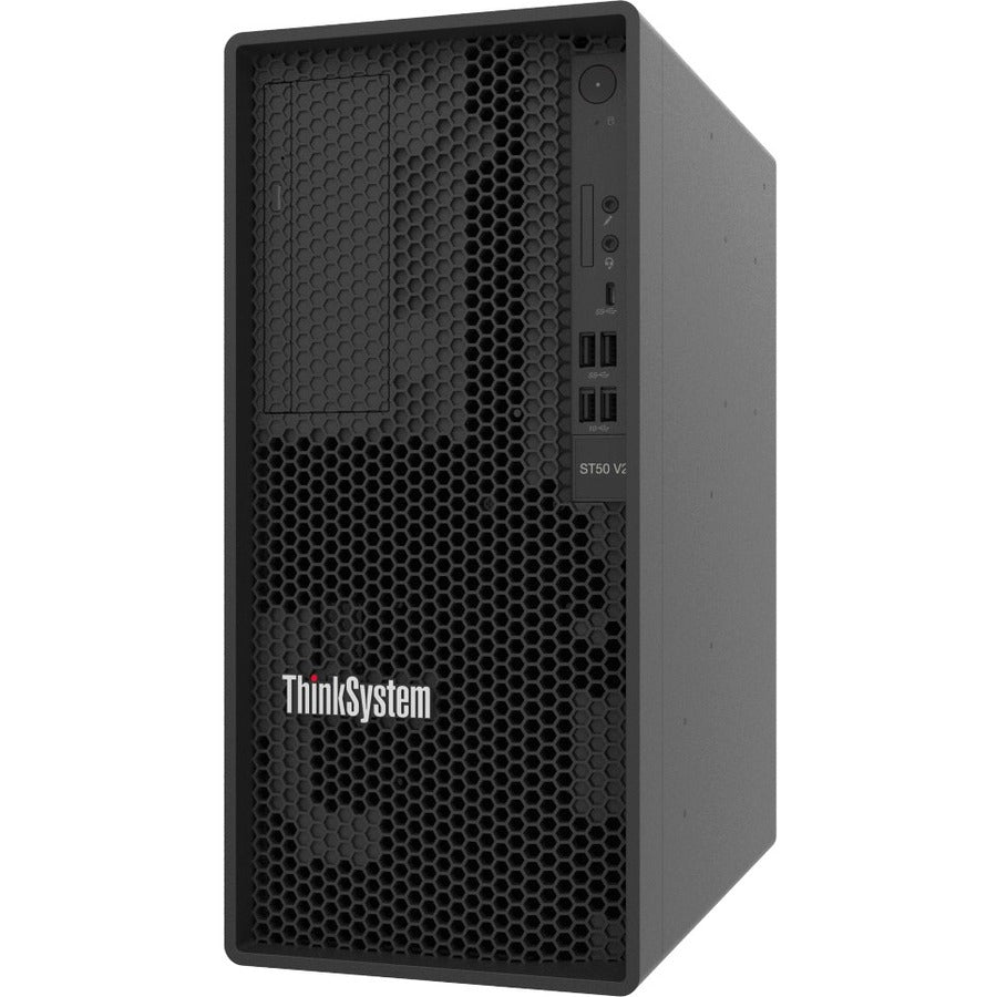 Lenovo ThinkSystem ST50 V2 7D8JA04LNA Tower Server - 1 x Intel Xeon E-2324G 3.10 GHz - 16 GB RAM - Serial ATA/600 Controller - 7D8JA04LNA