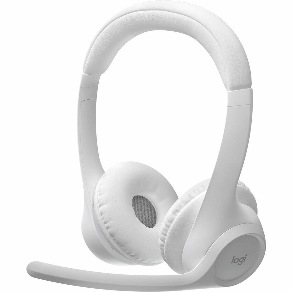 Logitech Zone 300 Wireless Bluetooth Headset With Noise-Canceling Microphone, Compatible with Windows, Mac, Chrome, Linux, iOS, iPadOS, Android - Off-white - 981-001416