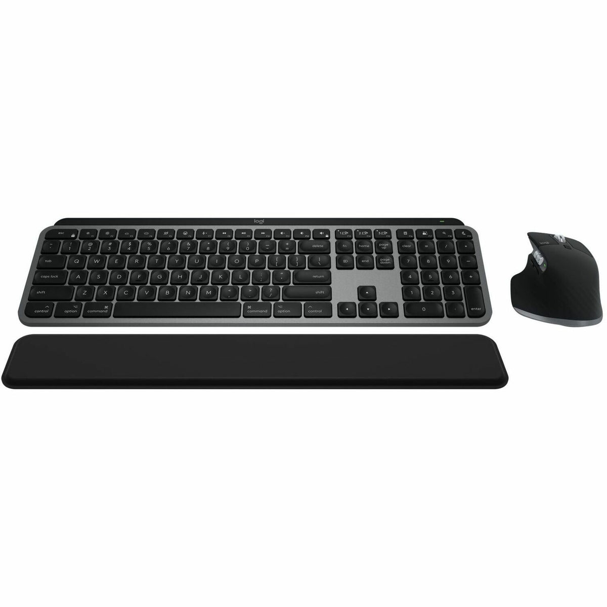 Logitech MX Keys S Combo for Mac, Wireless Keyboard and Mouse With Palm Rest, Backlit Keyboard, Fast Scroll Wireless Mouse, Bluetooth USB C for MacBook Pro, Macbook Air, iMac, iPad, Space Gray - 920-012592