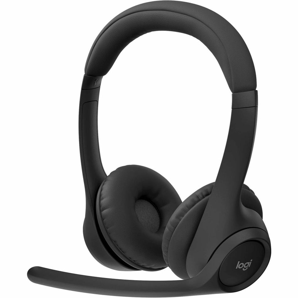 Logitech Zone 300 Wireless Bluetooth Headset With Noise-Canceling Microphone, Compatible with Windows, Mac, Chrome, Linux, iOS, iPadOS, Android - Black - 981-001406