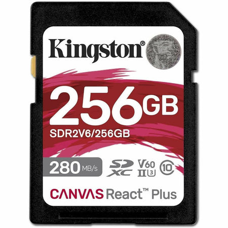 Kingston Canvas React Plus 256 GB Class 10/UHS-II (U3) V60 SDXC - SDR2V6/256GB