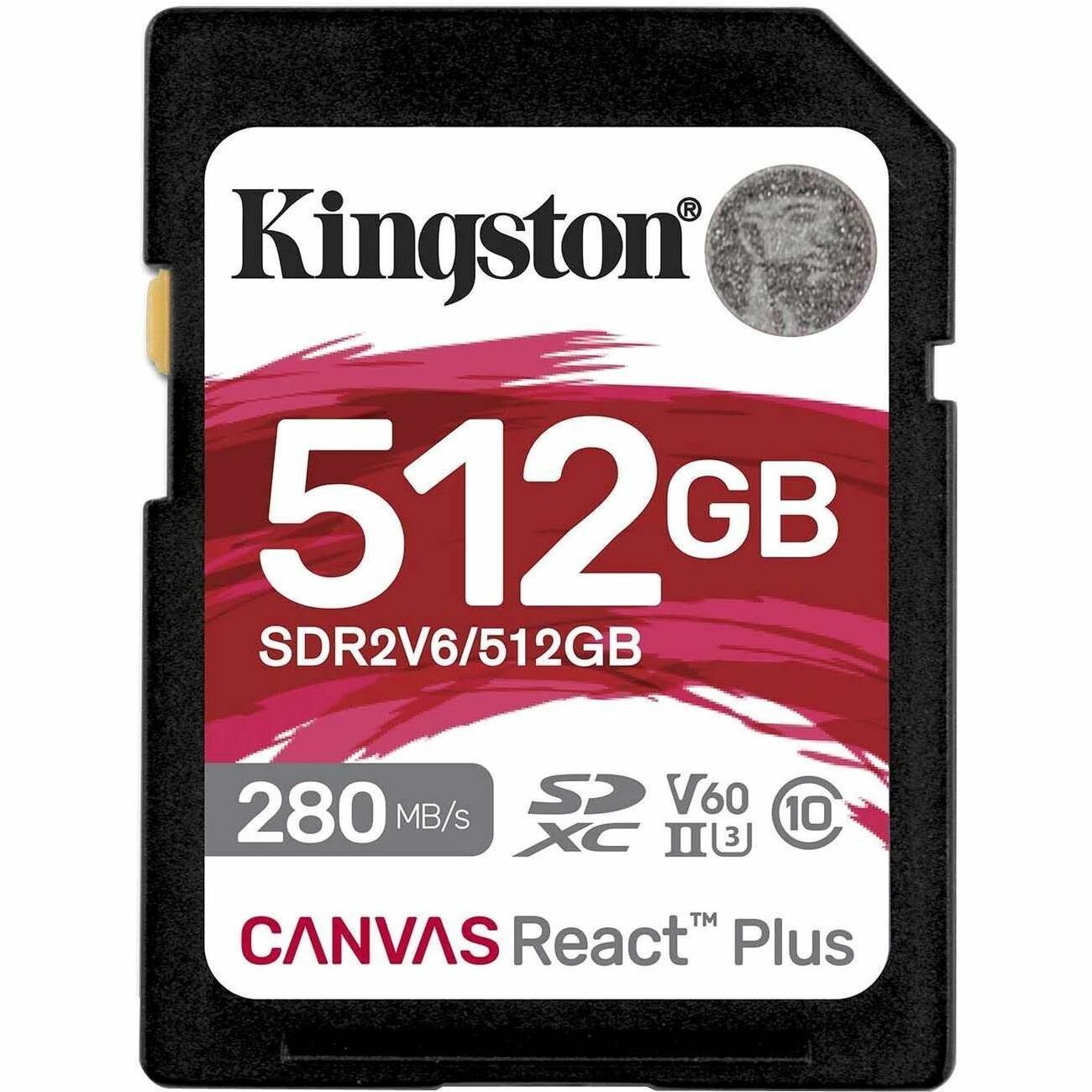Kingston Canvas React Plus 512 GB Class 10/UHS-II (U3) V60 SDXC - SDR2V6/512GB