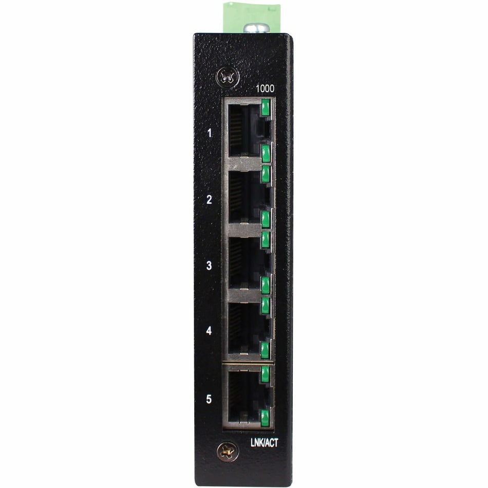 Eaton Tripp Lite Series 5-Port Unmanaged Industrial Gigabit Ethernet Switch - 10/100/1000 Mbps, Ruggedized, -40&deg; to 75&deg;C, EIP QoS, DIN/Wall Mount, TAA - NGIU05E