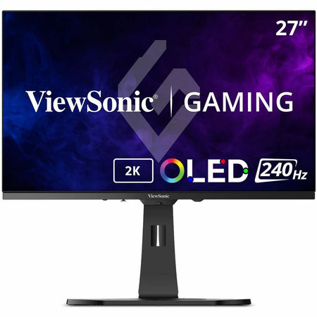 ViewSonic Gaming XG272-2K-OLED 27 Inch 1440p 240Hz OLED Ergonomic White Gaming Monitor with up to 0.01ms, FreeSync Premium, G-Sync Compatibility, RGB, and USB-C, HDMI v2.1, DP Inputs - XG272-2K-OLED