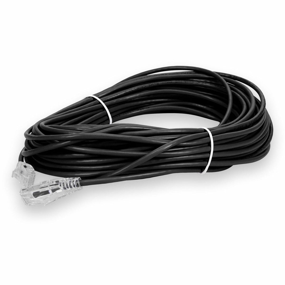 AddOn 100ft Black CAT 6 Slim PVC Ethernet Cable Snagless Clear-Claw RJ-45 M/M - ADD-100FSLCAT6-BK