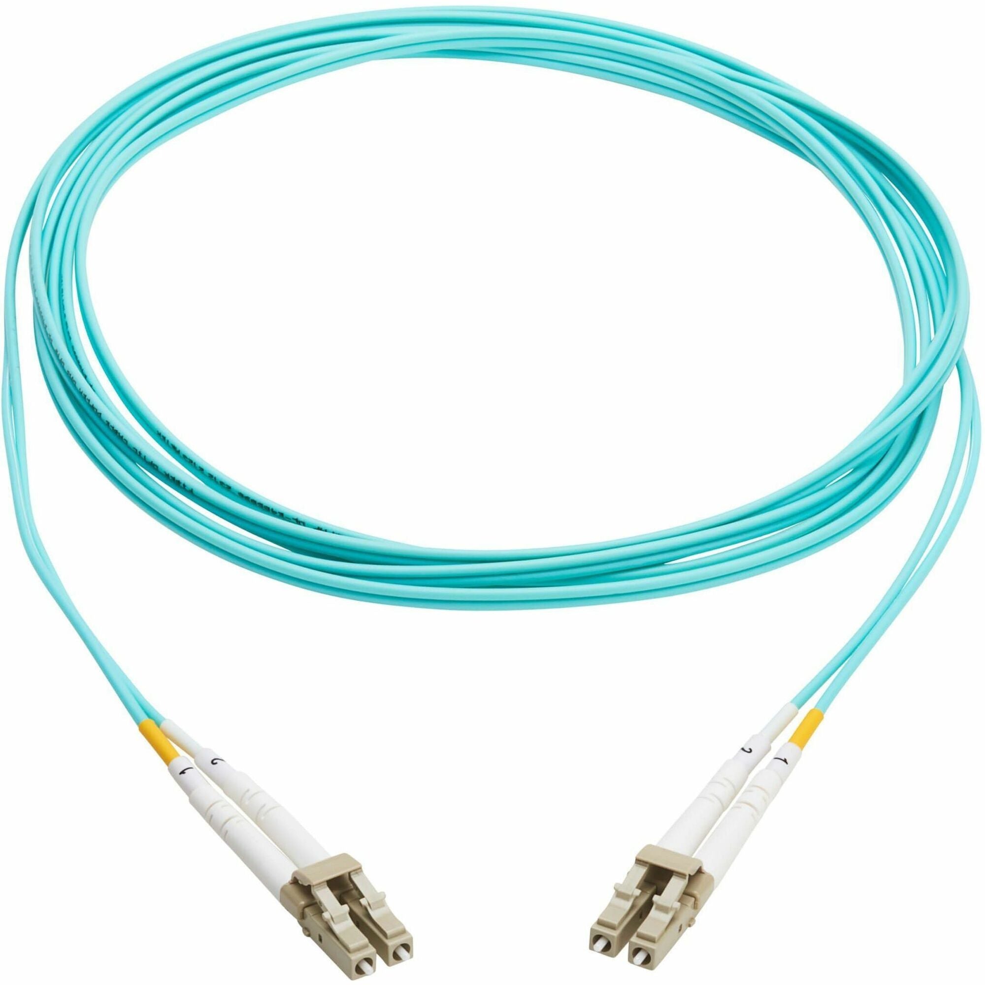 Eaton Tripp Lite Series 10Gb Duplex Multimode 50/125 OM3 OFNP Fiber Patch Cable (LC/LC) - Aqua, 3 m (9.8 ft.), TAA - N820-03M-TAA