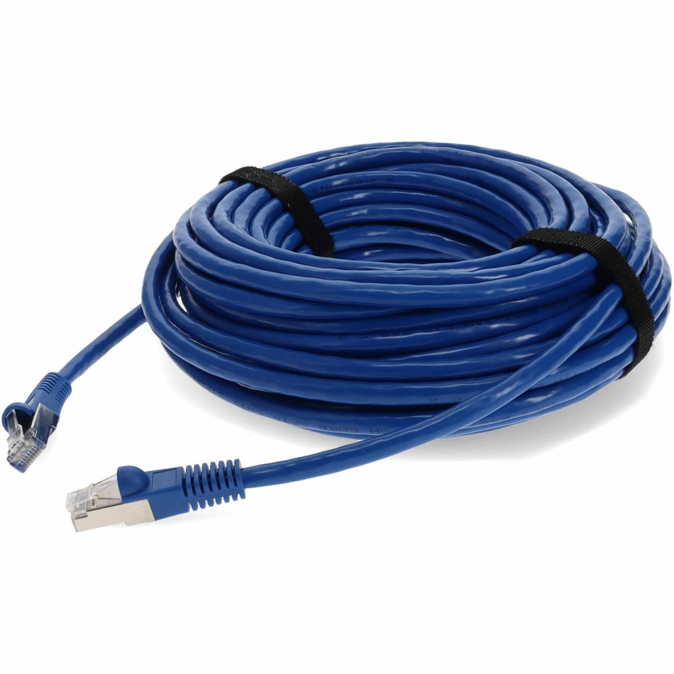 AddOn 35ft Blue CAT 7 Shielded (S/FTP) PVC Ethernet Cable Snagless Bubble Boot RJ-45 M/M - ADD-35FCAT7-BE