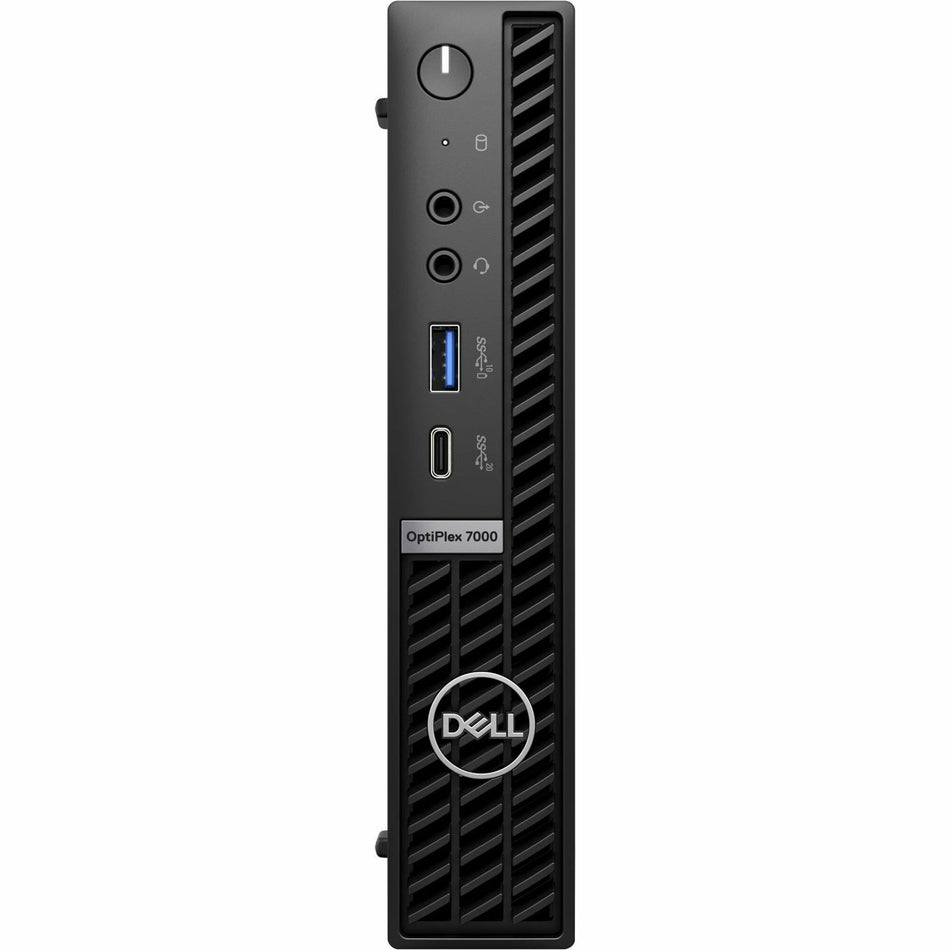 Dell OptiPlex 7000 7020 Desktop Computer - Intel Core i3 14th Gen i3-14100T - 8 GB - 256 GB SSD - Micro PC - Black - 2Y5F1