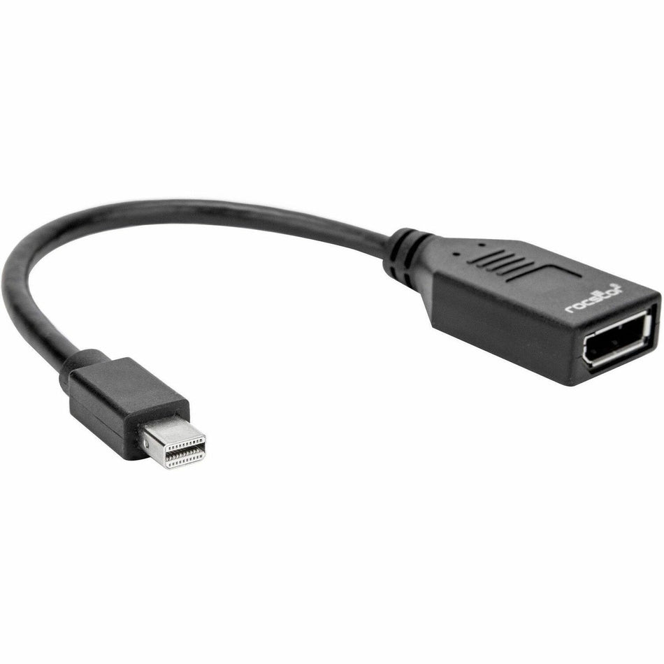 Rocstor Mini DisplayPort to DisplayPort video Adapter, 4K - Male/Female -Black - Y10A294-B1