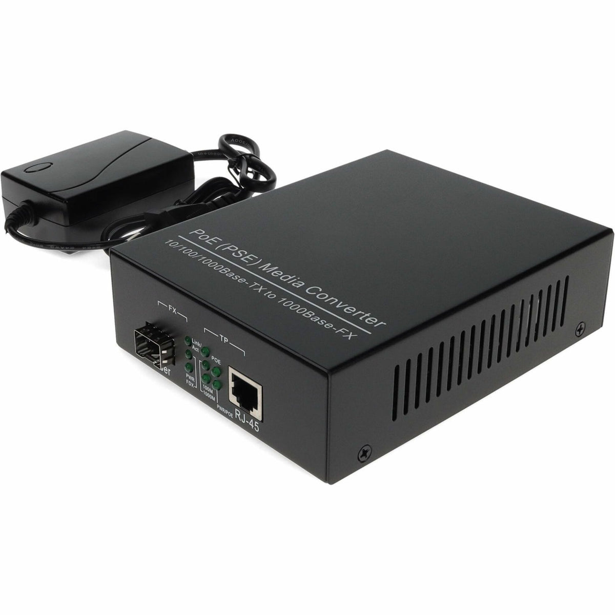 AddOn 10/100/1000Base-TX(RJ-45) to Open SFP Port POE Media Converter - ADD-GMC-SFP-POE-EU