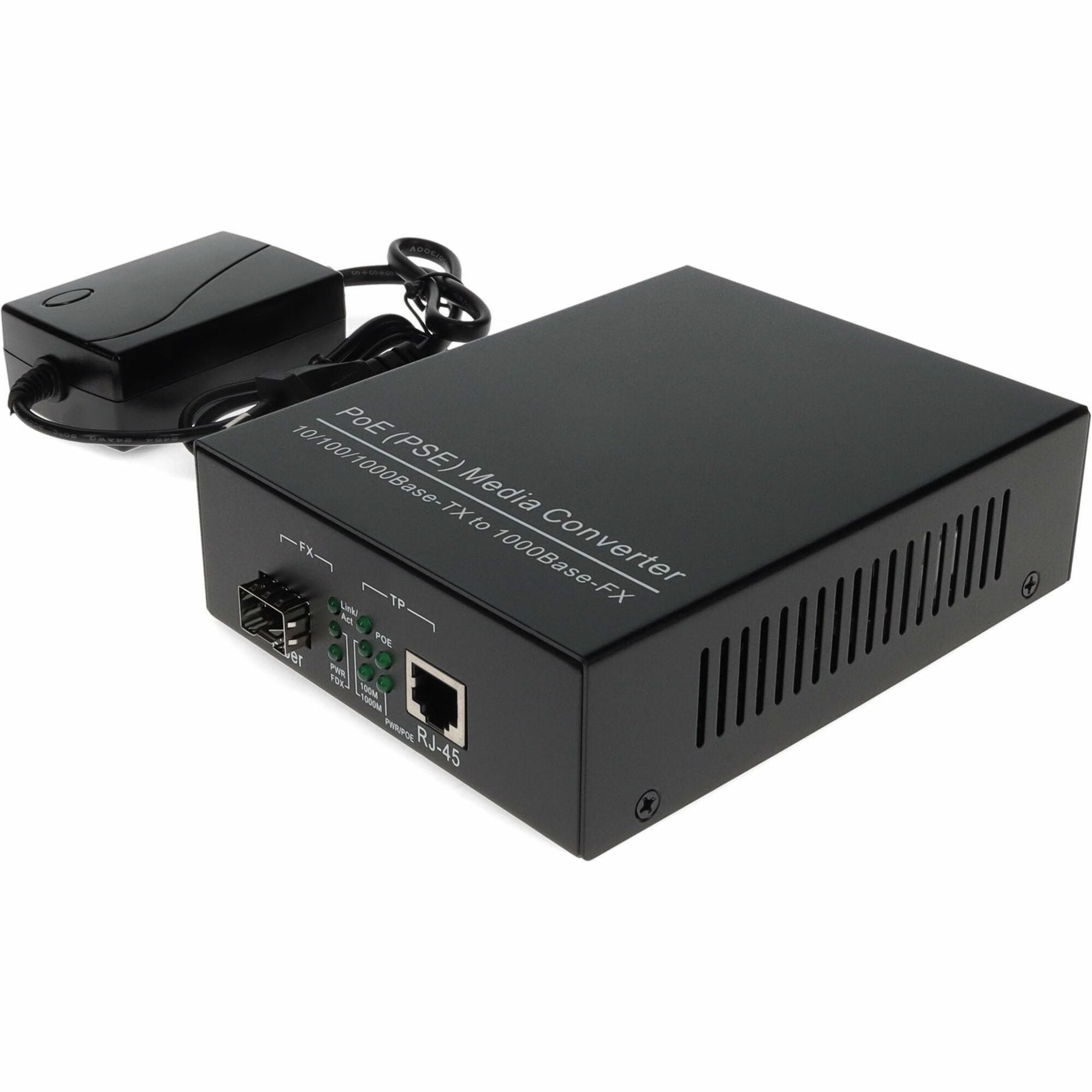 AddOn 10/100/1000Base-TX(RJ-45) to Open SFP Port POE Media Converter - ADD-GMC-SFP-POE-EU
