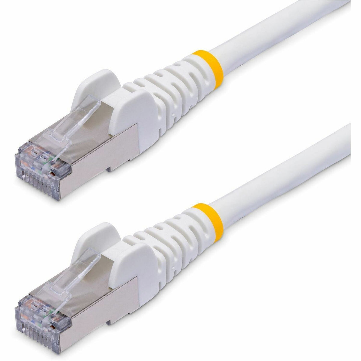 StarTech.com 1ft White CAT8 Ethernet Cable, Snagless RJ45, 25G/40G 2000MHz, 100W PoE, S/FTP, 26AWG Pure Bare Copper, LSZH Network Patch Cord - NLWH-1F-CAT8-PATCH