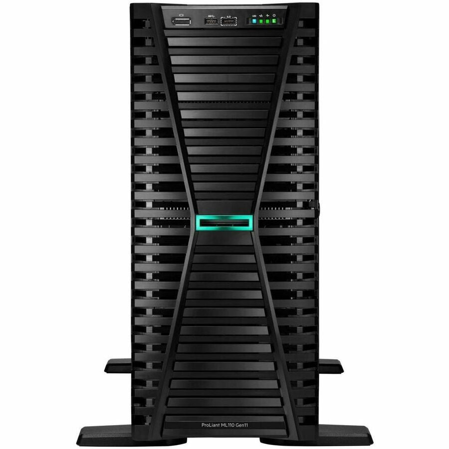 HPE ProLiant ML110 G11 4.5U Tower Server - 1 x Intel Xeon Bronze 3508U 2.10 GHz - 32 GB RAM - 4 TB HDD - (2 x 2TB) HDD Configuration - Serial ATA, Serial Attached SCSI (SAS) Controller - P71683-005
