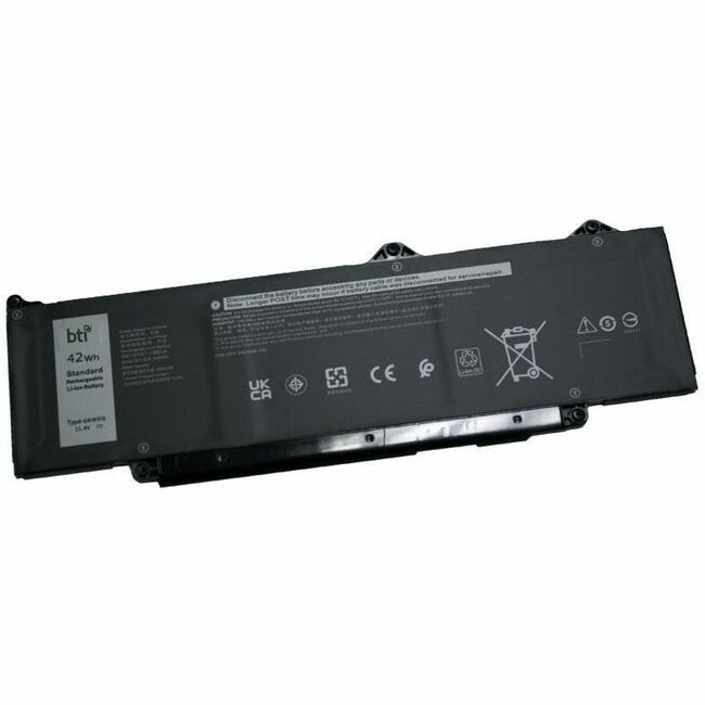 BTI GRWKG-BTI 11.4V 42WHR LI-ION BATTERY 06CVCT, CN-06CVCT, HM1H5, 0HM1H5, CN-0HM1H5, V7TFX, 0V7TFX, CN-0V7TXF, 6CVCT, GRWKG LATITUDE 3340, LATITUDE 3440, LATITUDE 3540, LATITUDE 5340, LATITUDE 5340 2-IN-1, LATITUDE 5440, LATITUDE 5540, PRECISION 3480, PRECISION 3580 - GRWKG-BTI