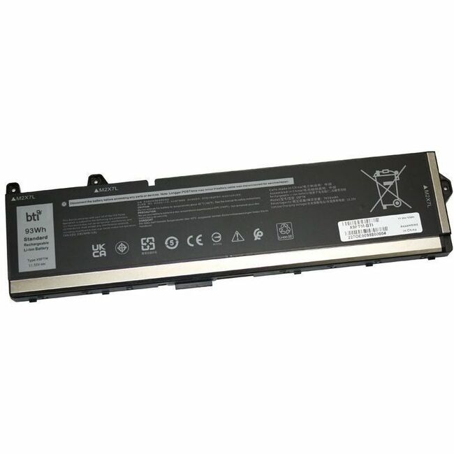 BTI X9FTM-BTI 11.55V 93WHR LI-ION BATTERY 05JMD8, 5JMD8, X9FTM, 0965V4, 965V4, 451-BCYG, CN-05JMD8, 45N47, CN-0965V4 PRECISION 7780, PRECISION 7670, PRECISION 7680, PRECISION 7770 - X9FTM-BTI