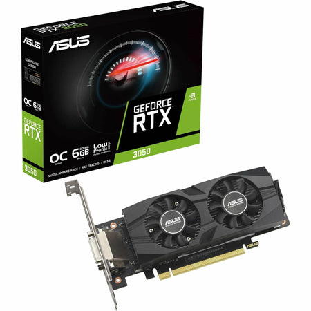 Asus NVIDIA GeForce RTX 3050 Graphic Card - 6 GB GDDR6 - Low-profile - RTX3050-O6G-LP-BRK