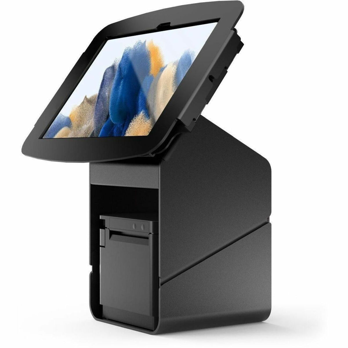 Compulocks Tablet POS Stand with Printer Mount - Tablet Printer Kiosk - PK01105GA8SB