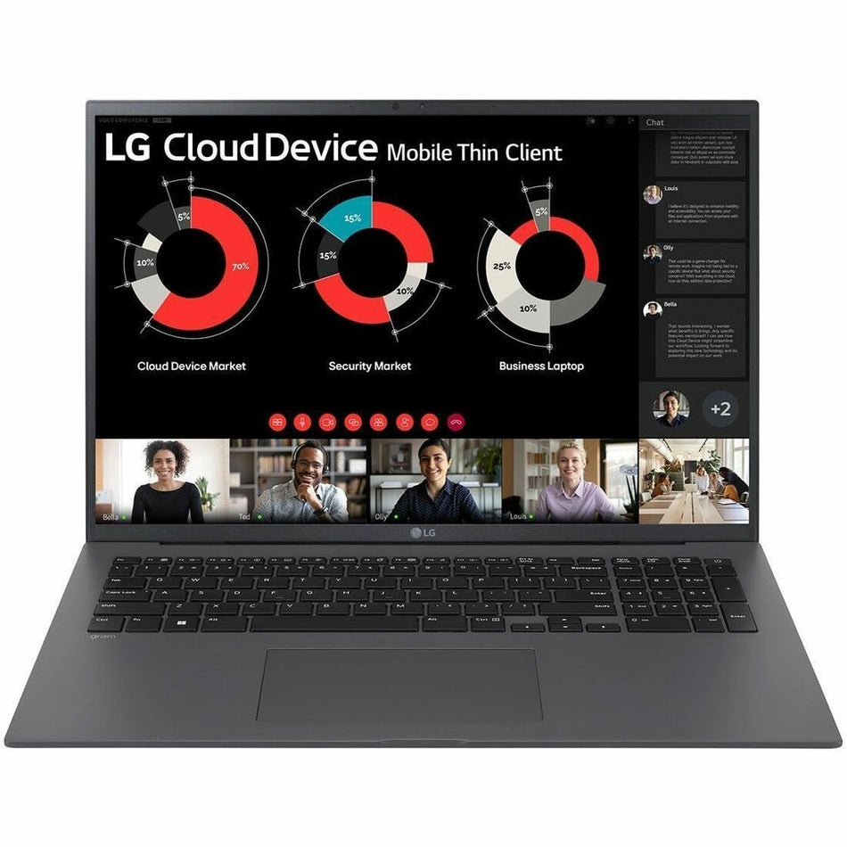 LG gram 17ZT90R-G.AX34U1 17" Notebook - WQXGA - 60 Hz - Intel Core i3 13th Gen - 8 GB - 256 GB PCI Express NVMe 4.0 SSD - Charcoal Gray - 17ZT90R-G.AX34U1