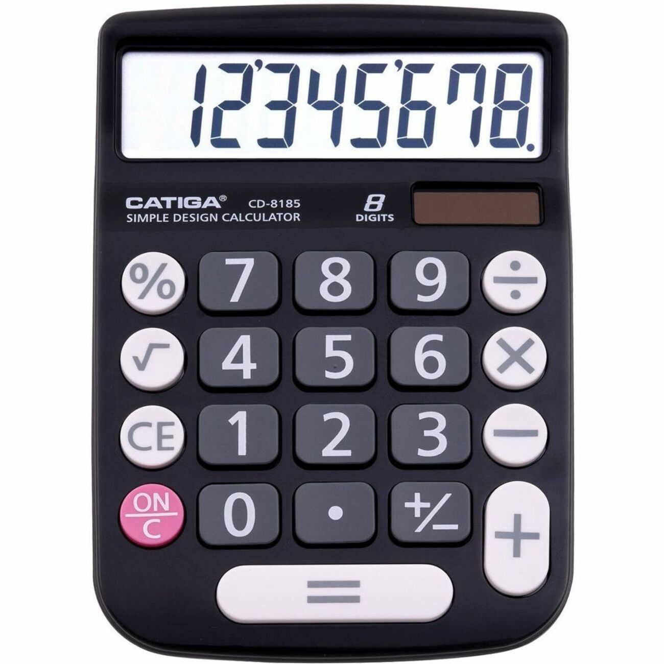 Adesso CD-8185B 8 Digits Basic Calculator (Black) - CD-8185B