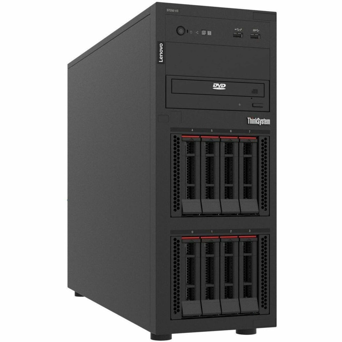 Lenovo ThinkSystem ST250 V3 7DCEA01ZNA Tower Server - 1 x Intel Xeon E-2488 3.20 GHz - 16 GB RAM - Serial ATA/600 Controller - 7DCEA01ZNA