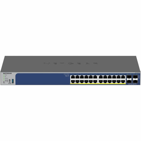 Netgear Gigabit PoE+ Smart Switches with 4 Dedicated 10G SFP+ Ports - GS728TXP-300NAS