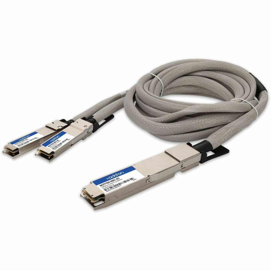 AddOn Mellanox&reg; MCP7Y60-H001 Compatible 400GBase-CU OSFP to 2xQSFP56 Direct Attach Cable (Passive Twinax, 1m) - MCP7Y60-H001-AO