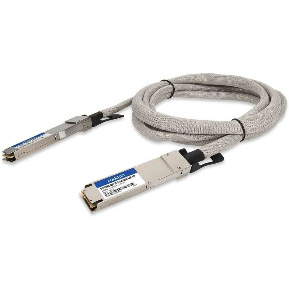 AddOn Mellanox&reg; Compatible TAA 400GBase-CU OSFP-RHS to OSFP-RHS Direct Attach Cable (Passive Twinax, 1m, NDR) - OSFPRHS-400GB-P1M-NDR-MX-AO