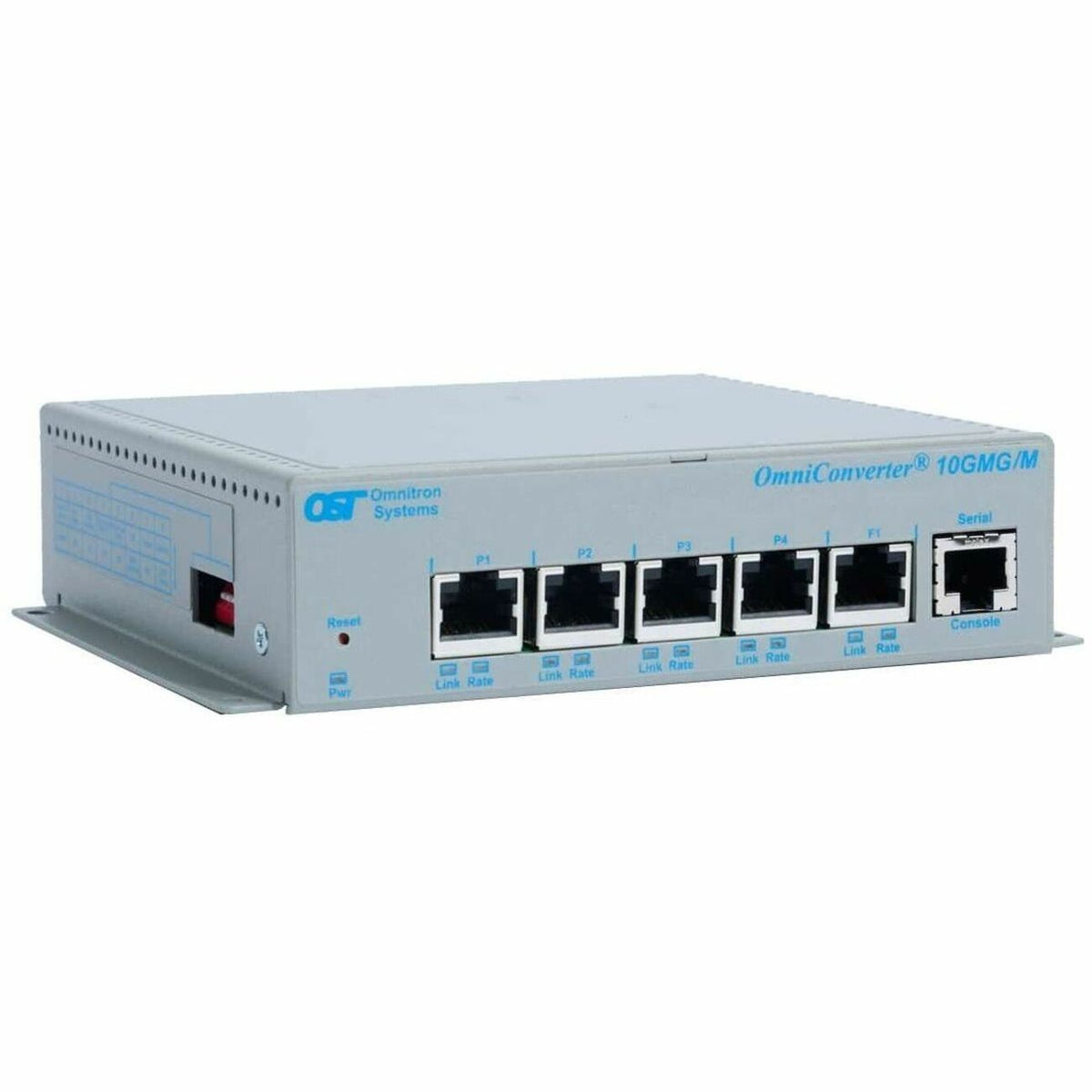 Omnitron Systems OmniConverter 10GMG/S, 5x RJ-45, 5 Year Warranty - 9655-1-14-9