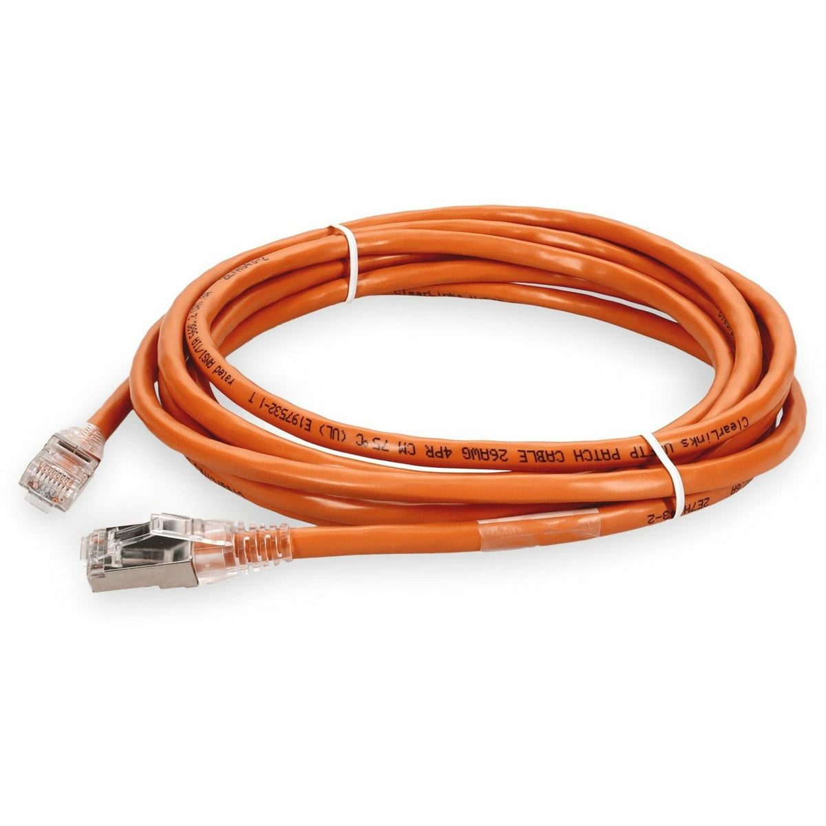 AddOn 2ft Orange CAT 6A Shielded PVC Ethernet Cable Snagless Easy Clear Boot RJ-45 M/M - ADD-2FCAT6AS-OE