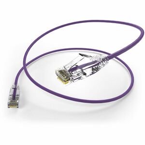 UNC Group ClearFit Slim Cat6 Patch Cable 28AWG Snagless - CS6-20F-PUR