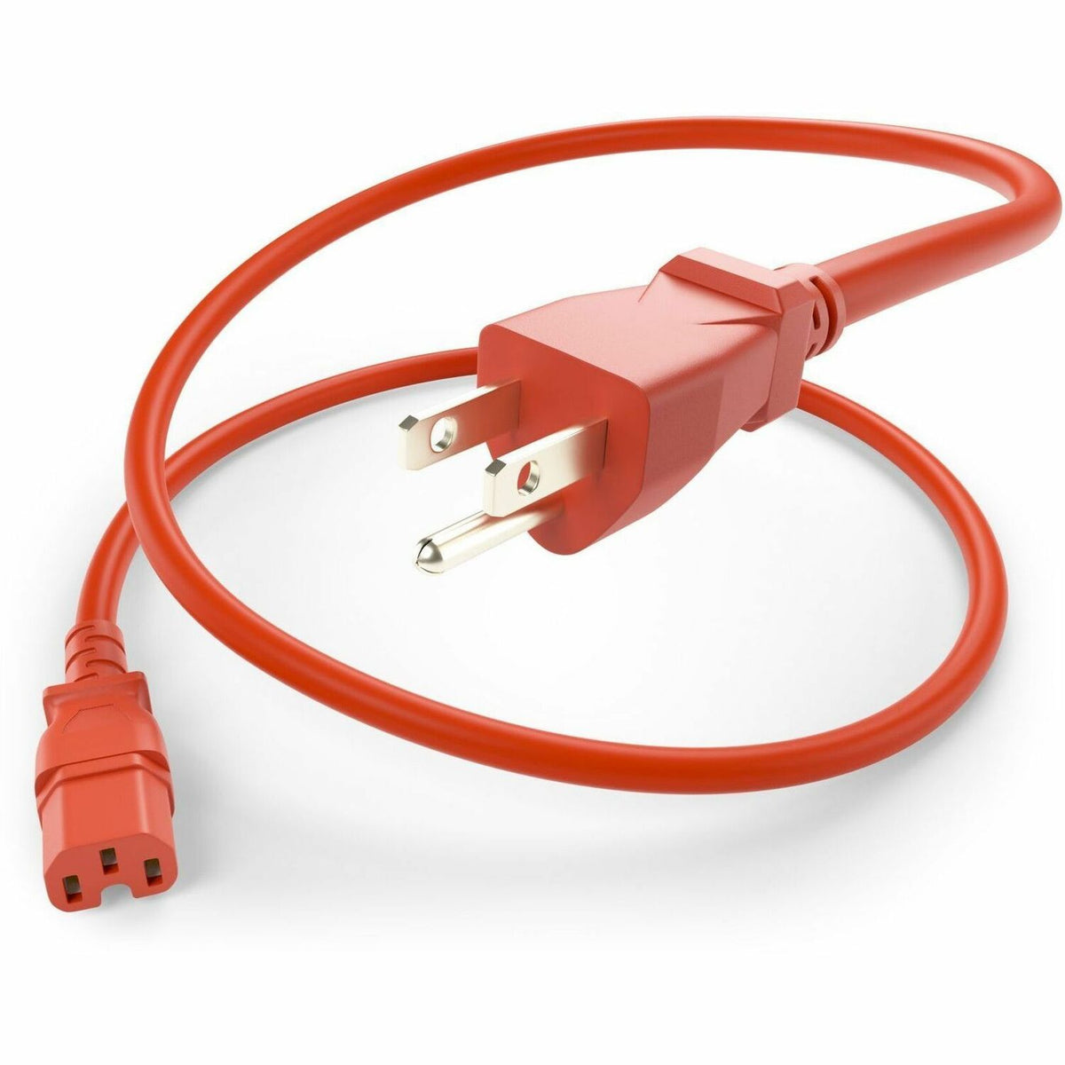 UNC Group 5/15P to C15 Power Cord, 15amp, 14awg - PWCD-515PC15-15A-06F-RED
