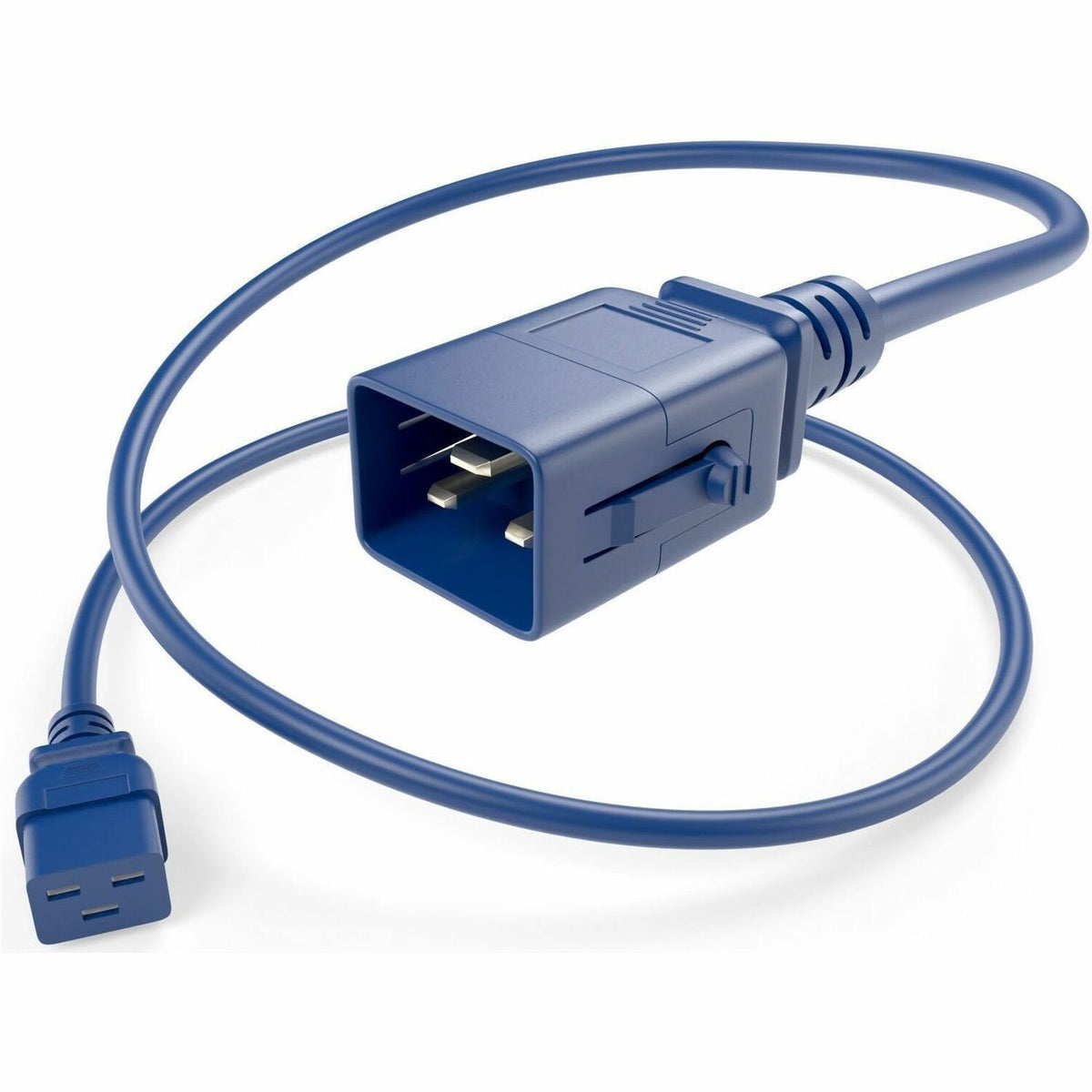 UNC Group P-Lock C20 to C19 Power Cord, 20amp, 12awg - PWCD-C19C20-20A-03F-BLU-P