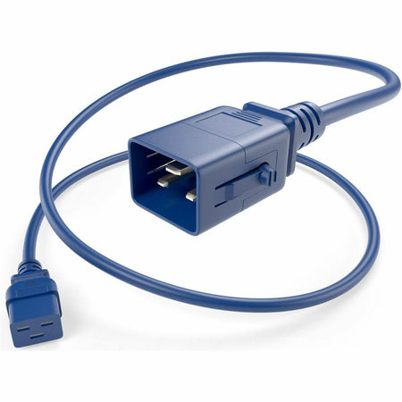 UNC Group P-Lock C20 to C19 Power Cord, 20amp, 12awg - PWCD-C19C20-20A-03F-BLU-P