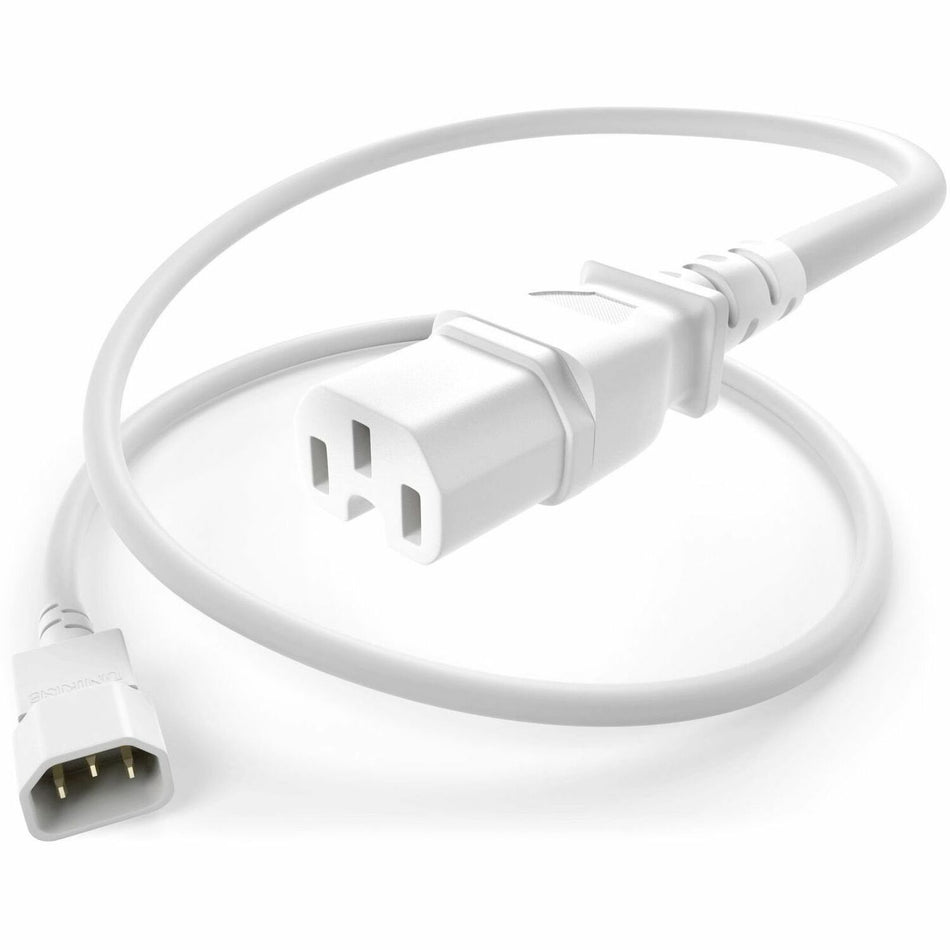 UNC Group C14 to C15 Power Cord, 15amp, 14awg - PWCD-C14C15-15A-04F-WHT