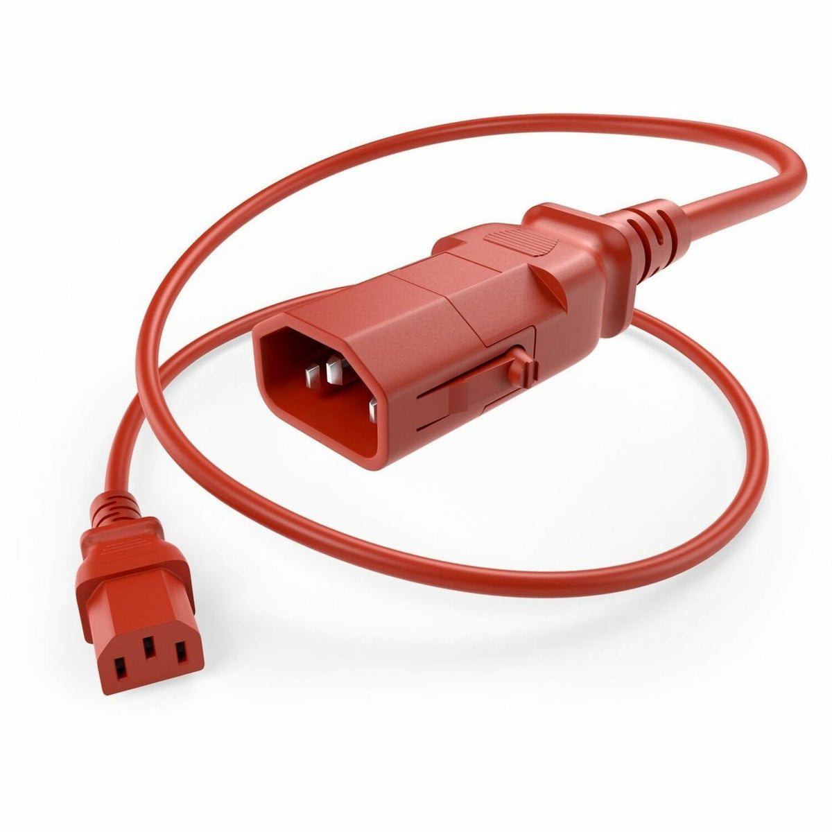 UNC Group P-Lock C14 to C13 Power Cord, 10amp, 18awg - PWRC13C1405FRED-P