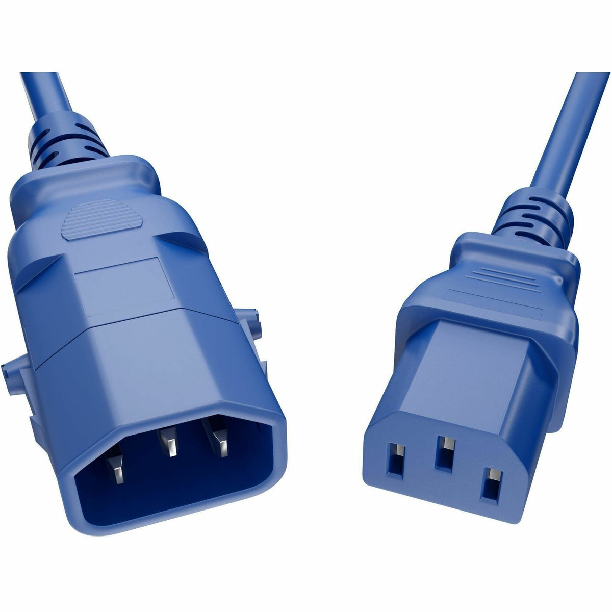 UNC Group P-Lock C14 to C13 Power Cord, 10amp, 18awg - PWRC13C1408FBLU-P