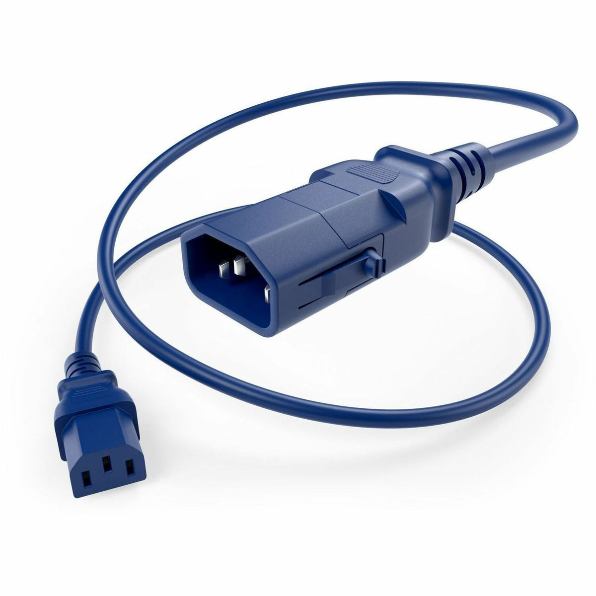 UNC Group P-Lock C14 to C13 Power Cord, 10amp, 18awg - PWRC13C1404FBLU-P