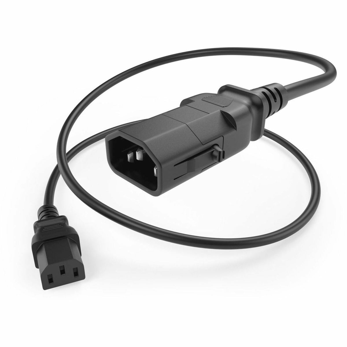 UNC Group P-Lock C14 to C13 Power Cord, 10amp, 18awg - PWRC13C1402FBLK-P