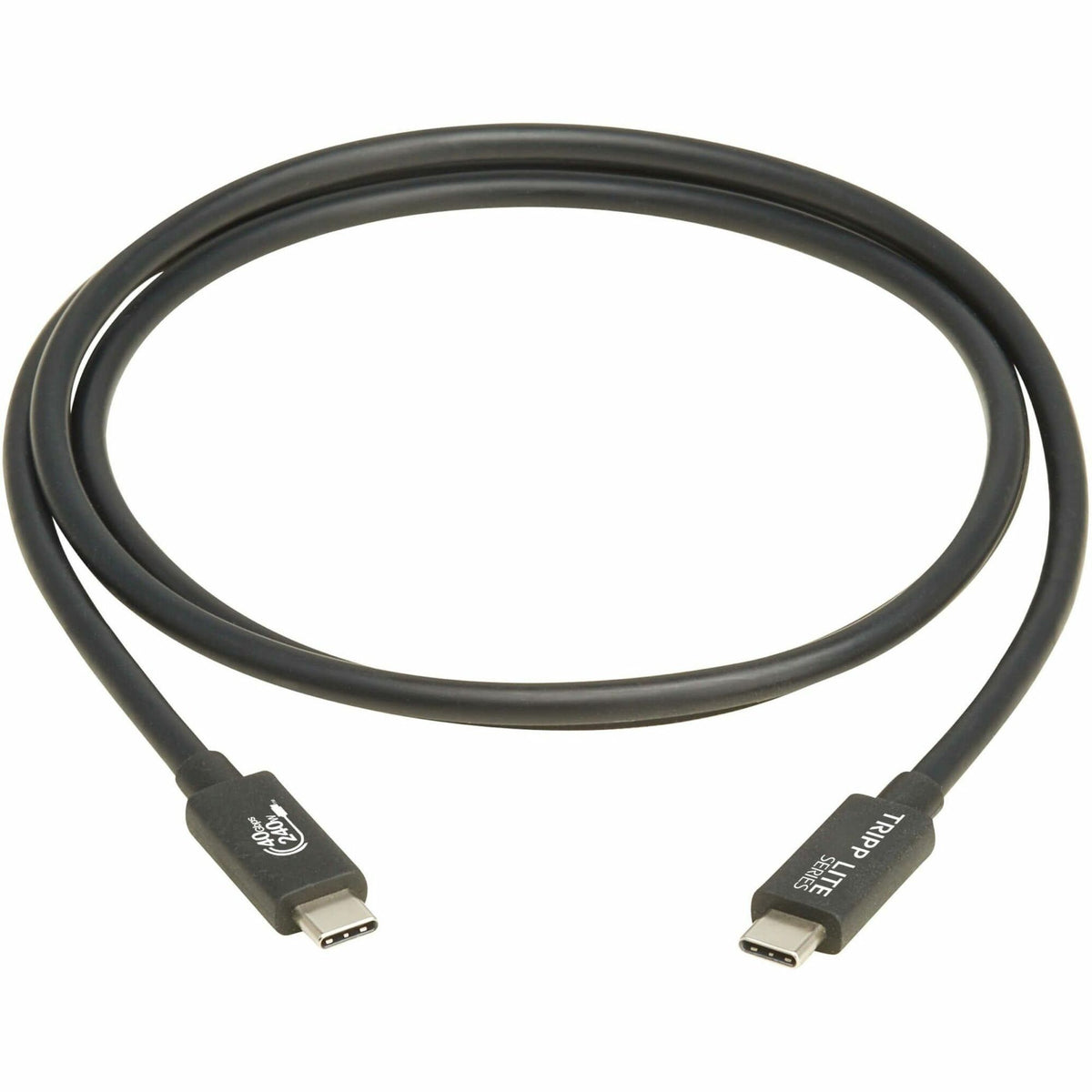 Eaton Tripp Lite Series USB4 40Gbps Cable (M/M) - USB-C, 8K 60 Hz, 240W EPR Charging, Black, 1.2 m (4 ft.) - U521-1P2M-BK