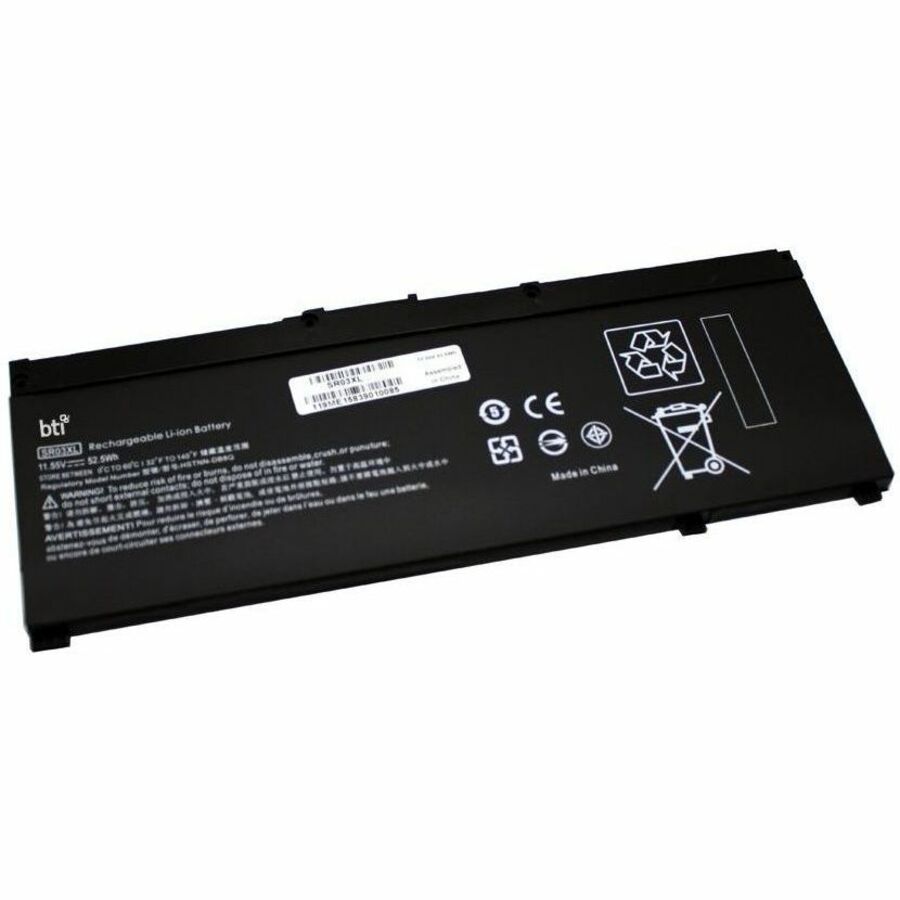 BTI L08855-856-BTI 11.55V 52.5WHR LI-ION BATTERY L08855-855, SR03XL, L08855-856, L08934-1B1, SR03052XL OMEN 15-DC0003LA, 15-DC0006TX, 15-DC0010NR, 15-DC0020NR, 15-DC0082TX, 15-DC0093LM, 15-DC0101TX, 15-DC0131TX, 15-DC0145TX, 15-DC0152TX, 15-DC0156TX, 15-DC1004LM, 15-DC1058TX, 15-DC1062NR, 15-DC1073TX, PAVILION 15-DC0052LA, 17-CD0001TX, 17-CD0005TX, 17-CD0009TX, 17-CD0012TX, 17-CD0016TX, 17-CD0020NR, 17-CD0023TX, 17-CD0027TX, 17-CD0030TX, 17-CD0034TX - L08855-856-BTI