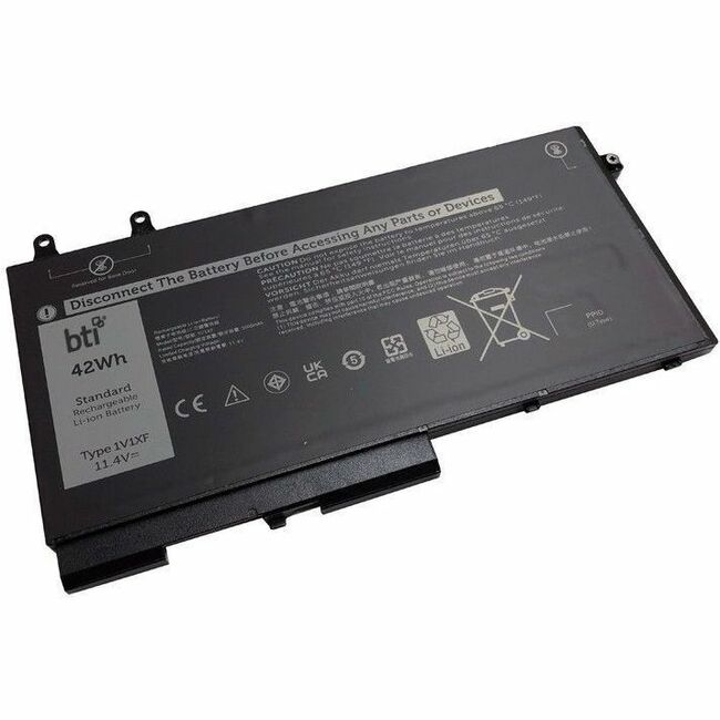 BTI 451-BCLI-BTI 11.4V 42WHR LI-ION BATTERY 0XV8CJ, 7VTMN, 1V1XF, CN-0XV8CJ, 27W58, XV8CJ, 451-BCLI INSPIRON 7591 2-IN-1, LATITUDE 5400, LATITUDE 5400 CHROMEBOOK ENTERPRISE, LATITUDE 5401, LATITUDE 5410, LATITUDE 5411, LATITUDE 5500, LATITUDE 5501, PRECISION 3540, PRECISION 3541, PRECISION 3550 - 451-BCLI-BTI
