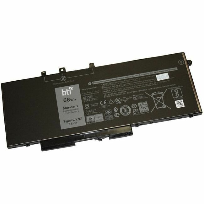 BTI 451-BBZG-BTI 7.6V 68WHR LI-ION BATTERY 0DY9NT, 451-BBZG, FPT1C, 0GD1JP, 451-BZT, GD1JP, 5YHR4, 451-BBXV, DY9NT, KCM82 LATITUDE 15 5580, 15 5590, 15 5591, 5280, 5290, 5480, 5490, 5491, 5495, 5580, 5590, 5591, PRECISION 3520, 3530 - 451-BBZG-BTI