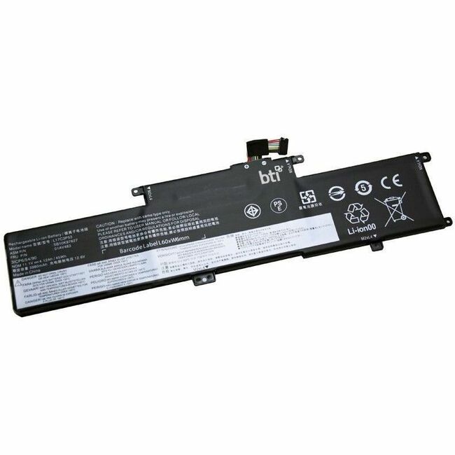 BTI 01AV481-BTI 11.1V 45WHR LI-ION BATTERY 01AV481, 5B10W13892, L17M3P55, SB10T83136, 01AV482, 5B10W13893, SB10K97625, 01AV483, L17C3P53, SB10K97626, 5B10W13891, L17L3P53, SB10K97627 THINKPAD L380, L380-20M5 YOGA, L380-20M5000UGE YOGA, L380-20M5000WGE YOGA, L380-20M50012GE YOGA, L380-20M50013GE YOGA, L380-20M6 YOGA, L380-20M7 YOGA, L380-20M7001BGE YOGA, L380-20M7001HGE YOGA, L380-20M8 YOGA, L390, L390 YOGA - 01AV481-BTI