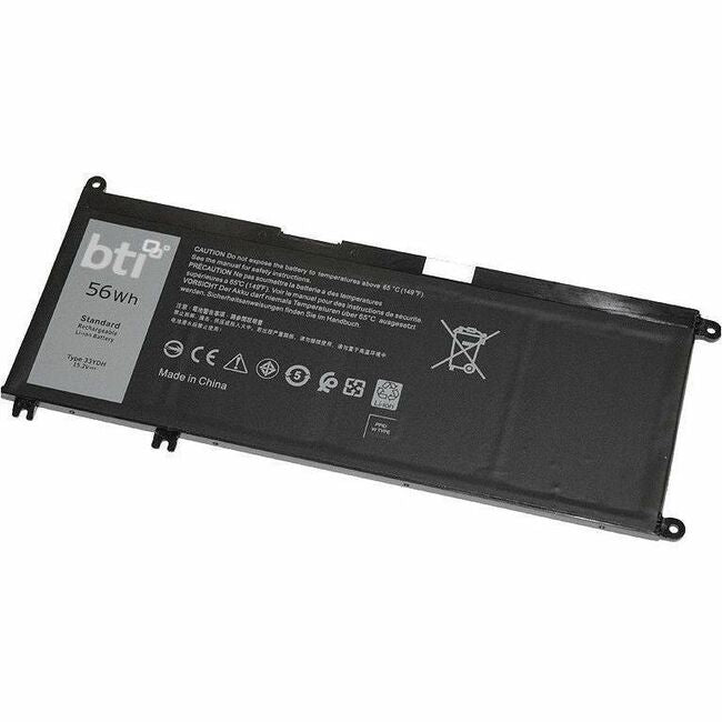 BTI 451-BCDM-BTI 15.2V 56WHR LI-ION BATTERY 033YDH, 7FHHV, 0PVHT1, 99NF2, 33YDH, PVHT1, 451-BCDM INSPIRON 17 7778, 17 7779, 7570, 7577, 7586, 7773, 7778, 7779, 7786, LATITUDE 3310, 3380, 3400, 3480, 3490, 3500, 3580, 3590, VOSTRO 7570, VOSTRO 7580 - 451-BCDM-BTI
