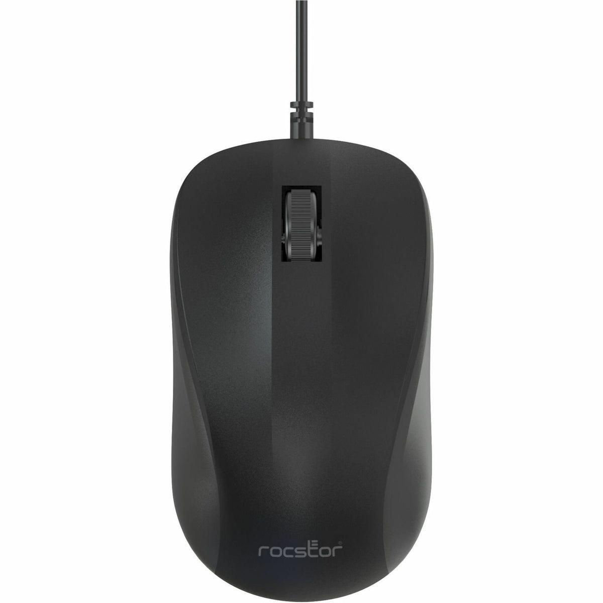 Rocstor Premium QM1 Silent Clicking USB Wired Contoured Mouse - 1200 dpi - Y10P022-B1