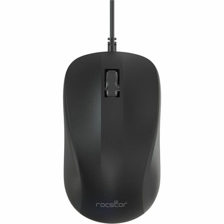 Rocstor Premium QM1 Silent Clicking USB Wired Contoured Mouse - 1200 dpi - Y10P022-B1
