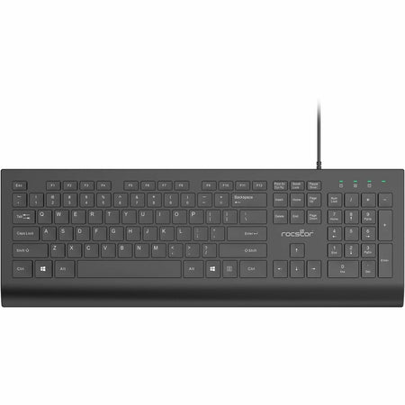 Rocstor Premium K10 USB Wired Keyboard - 104 Key Function - Y10P023-B1